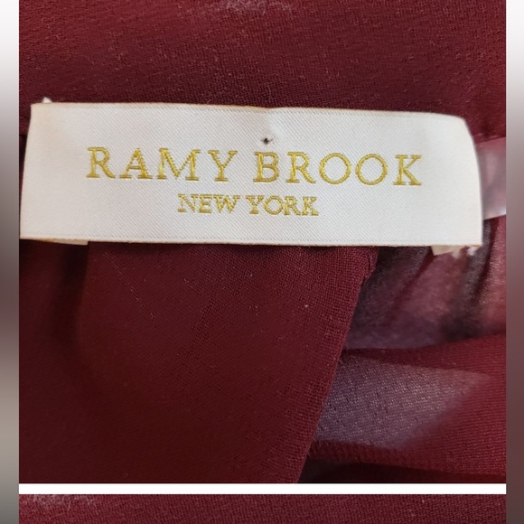 Ramy Brook Pleat Sleeve Boho Blouse Size Small - Picture 2 of 5